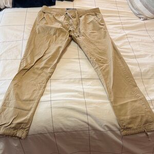 Abercrombie & Fitch Khaki Drawstring Pants